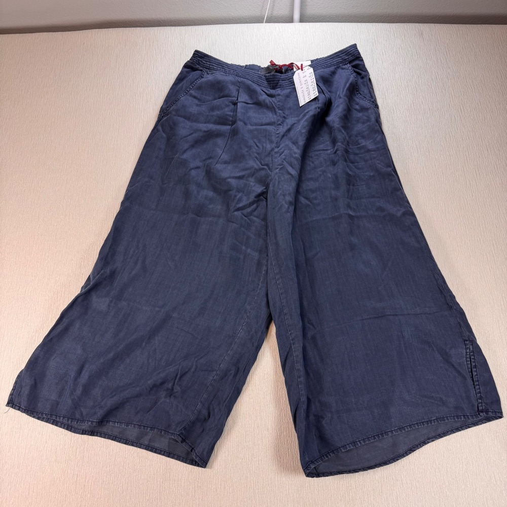 Standards & Practices Blue Wide Leg Crop Pants Plus Size 1X SB3601012P NWT